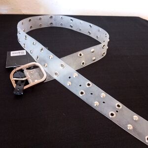 Forever 21 Frosted Clear Studded Belt